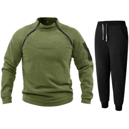 Men's functional fleece jacket with elastic sports pants Skorter