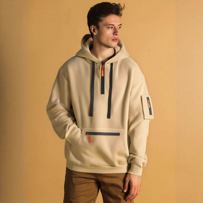 Men's sporty hoodie with practical pockets and stylish zipper Skorter