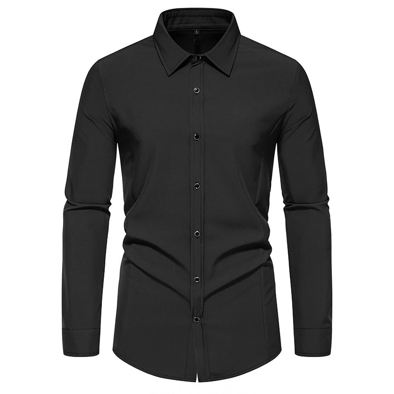 Men's fashionable long-sleeve shirt with elegant cut Skorter