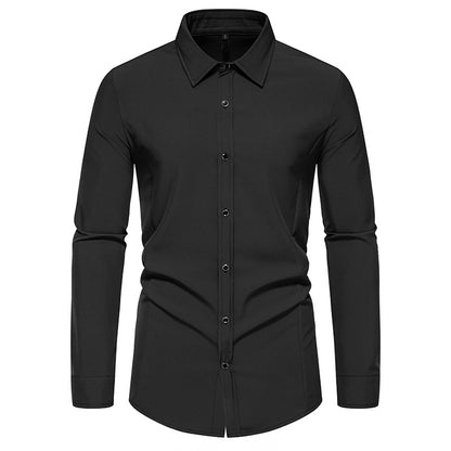 Men's fashionable long-sleeve shirt with elegant cut Skorter