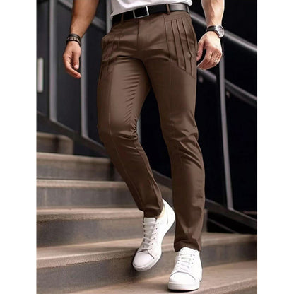 Men's stylish Slim-Fit suit trousers with pleated design Skorter