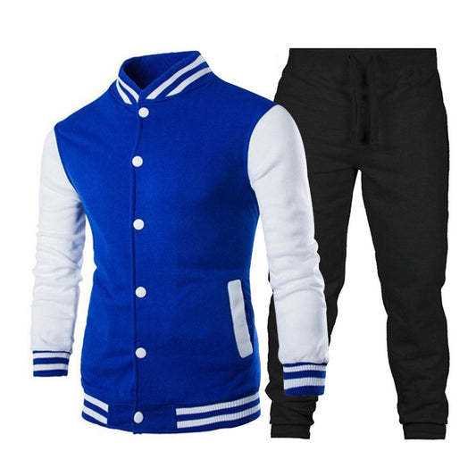 Men's sporty leisure set with stylish baseball jacket and comfortable jogging pants Skorter