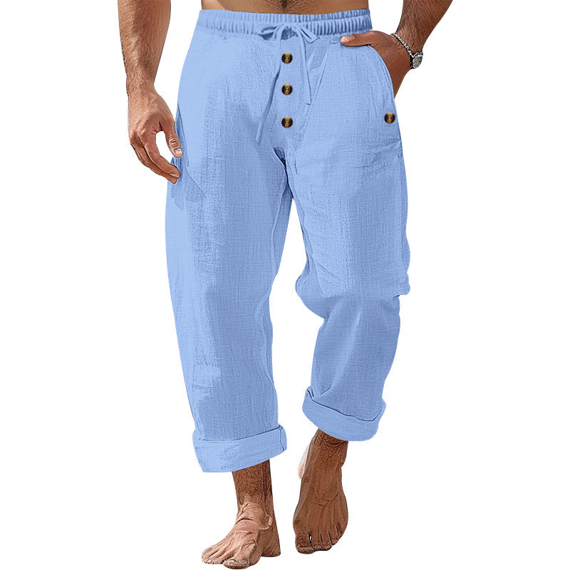 Men's loose beach pants with adjustable drawstring and practical side pockets Skorter