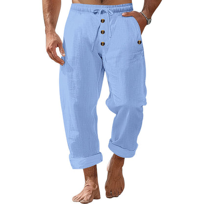 Men's loose beach pants with adjustable drawstring and practical side pockets Skorter