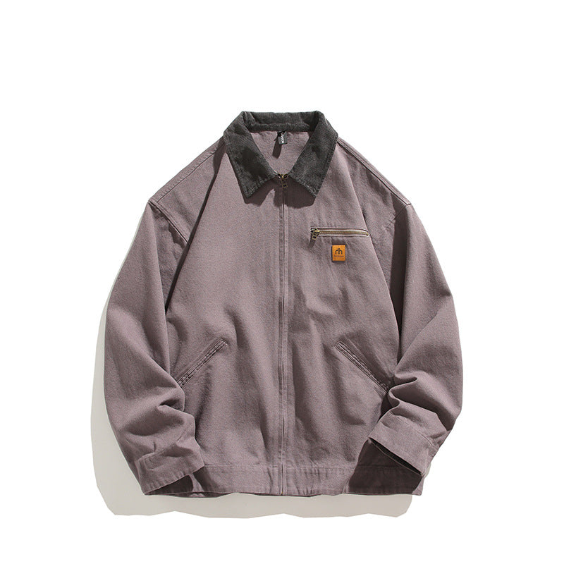 Men's robust leisure jacket with high collar and practical pockets Skorter