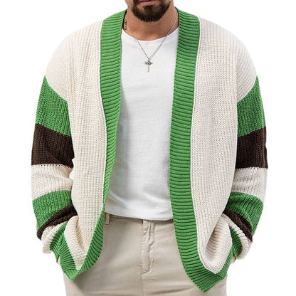 Men's cardigan with modern color block design Skorter