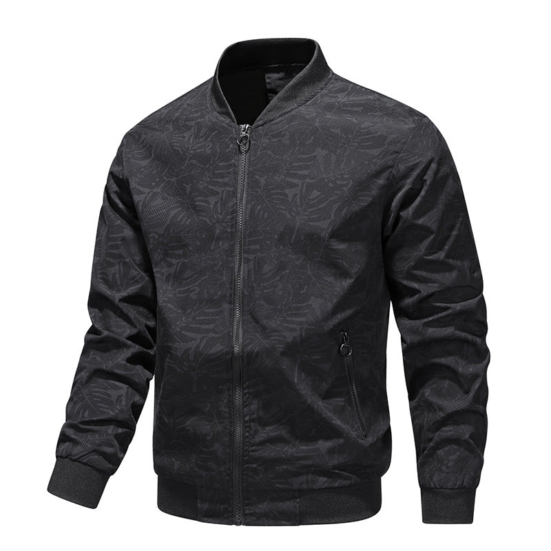 Men's stylish bomber jacket with graphic foil design Skorter