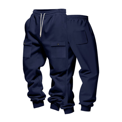Men's cargo jogging pants made of soft cotton blend with elastic waistband and practical pockets Skorter