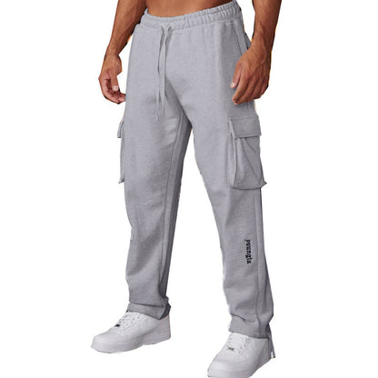 Men's cargo jogging pants with elastic waistband and practical side pockets Skorter