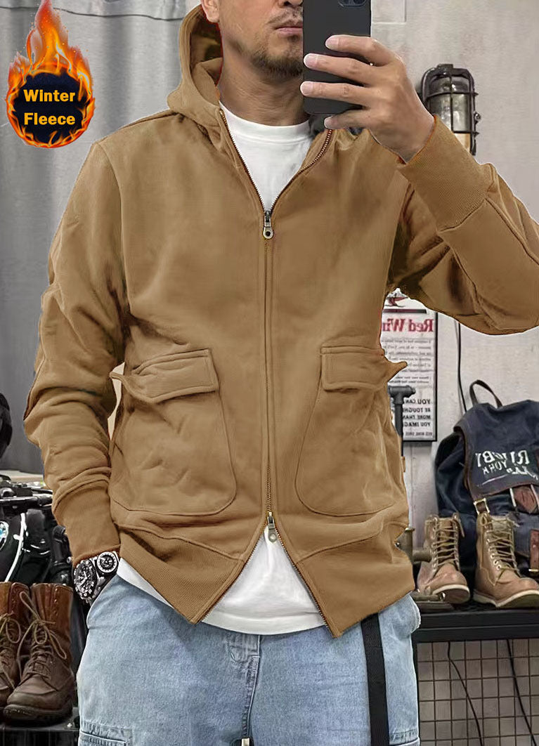 Men's warm fleece jacket with practical pockets and modern cut Skorter