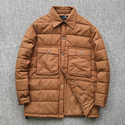 Men's quilted overshirt jacket with practical flap pockets and sturdy collar Skorter