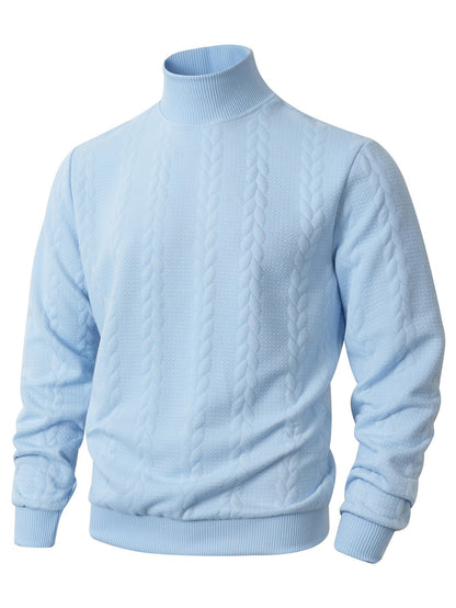 Men's stylish sweater with textured stand-up collar Skorter