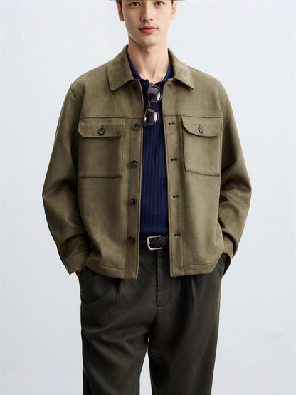 Men's stylish overshirt jacket with sturdy chest pockets and practical snap buttons Skorter