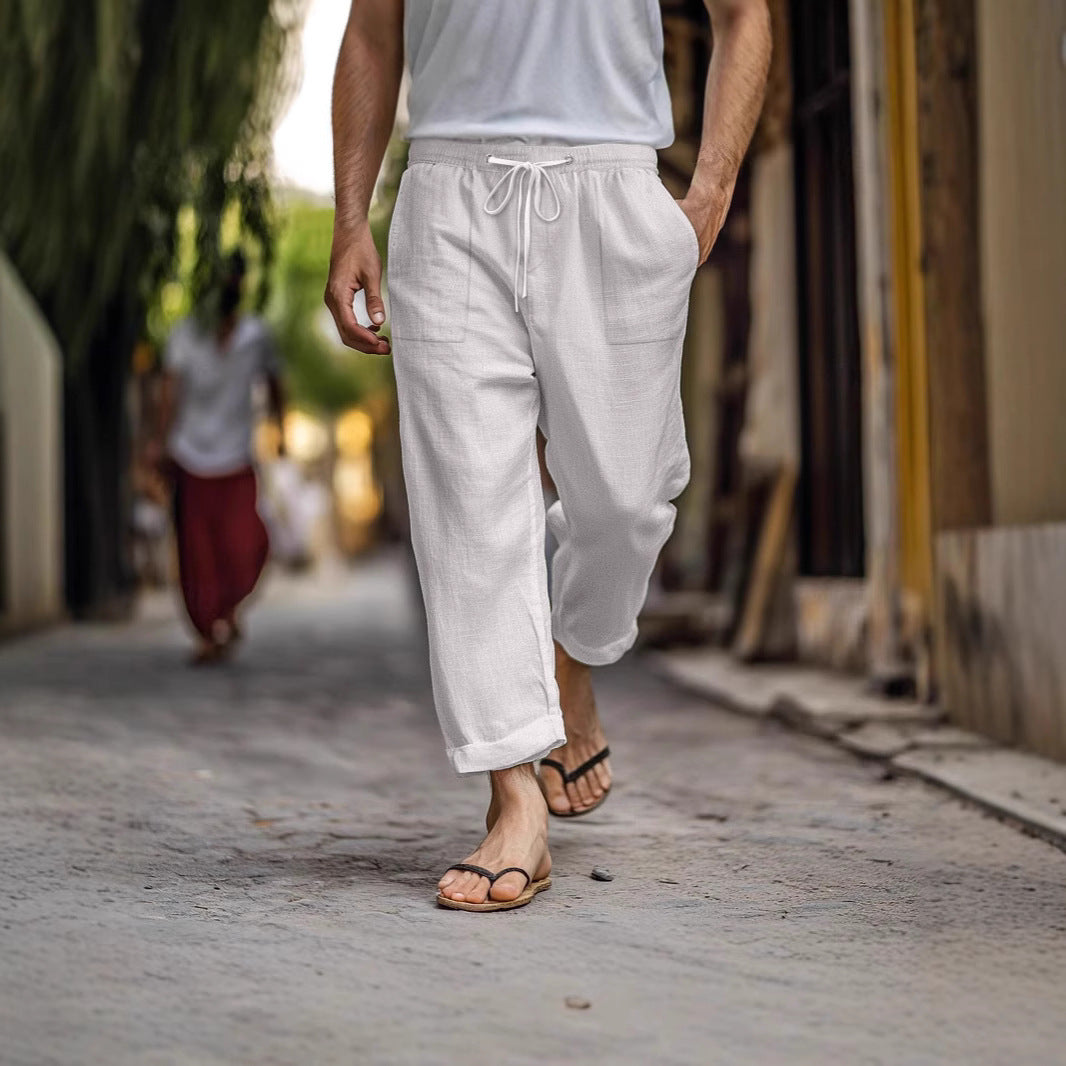 Men's airy linen pants Skorter