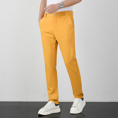 Men's Comfortable Chino Pants with Elastic Waistband Skorter