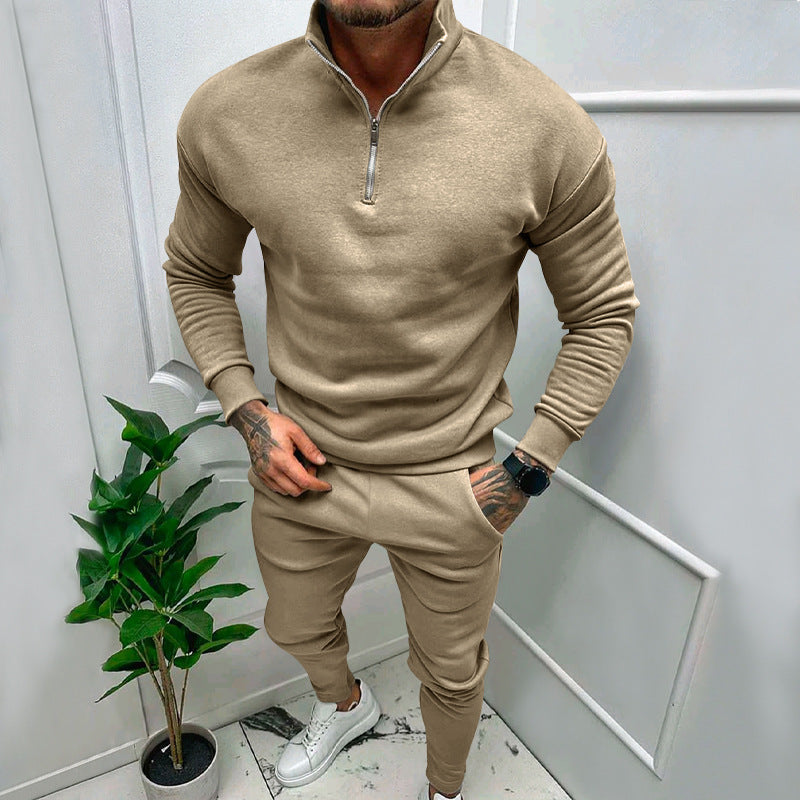 Men's sporty sweater with stand-up collar Skorter