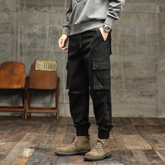 Herr cargobyxor med flera praktiska fickor Skorter