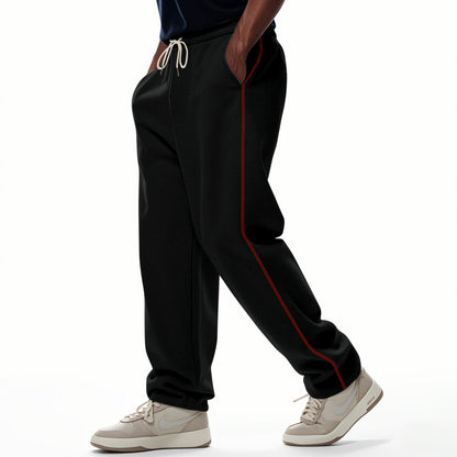 Men's sporty leisure pants with side contrast seams and drawstring Skorter