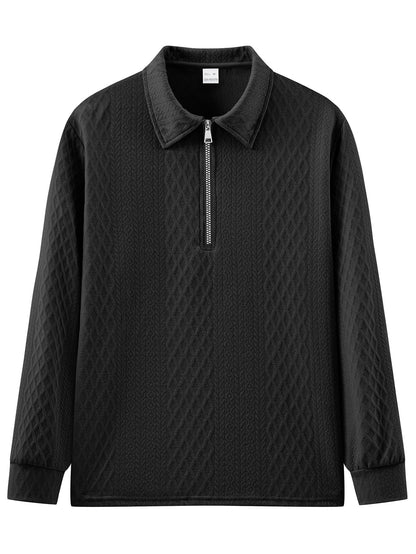 Men's sweatshirt with trendy stand-up collar and textured design Skorter