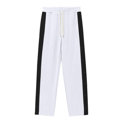 Men's sporty training pants with button design and elastic waistband Skorter