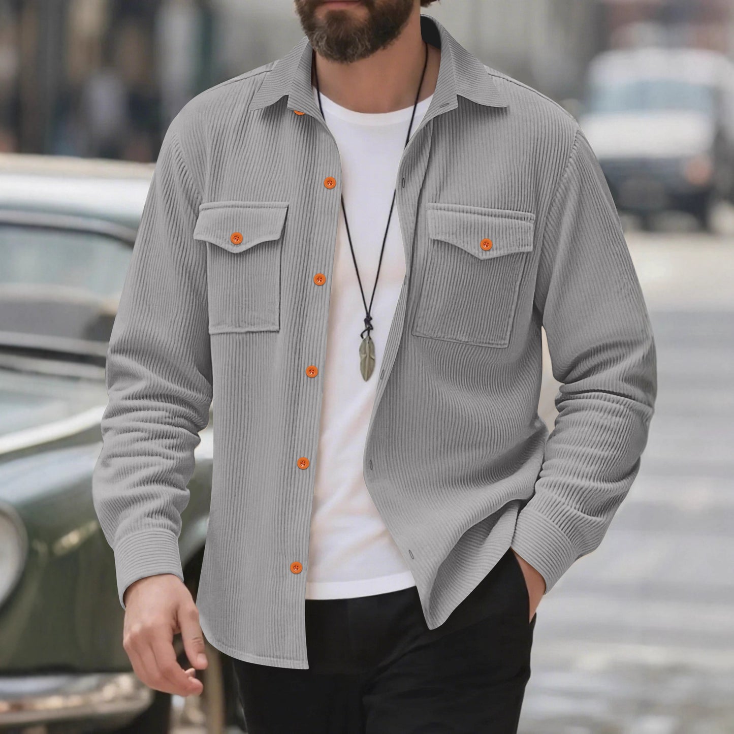 Men's thin checkered shirt Skorter