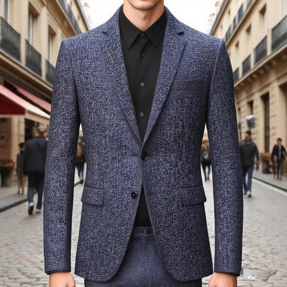 Men's textured blazer outfit Skorter