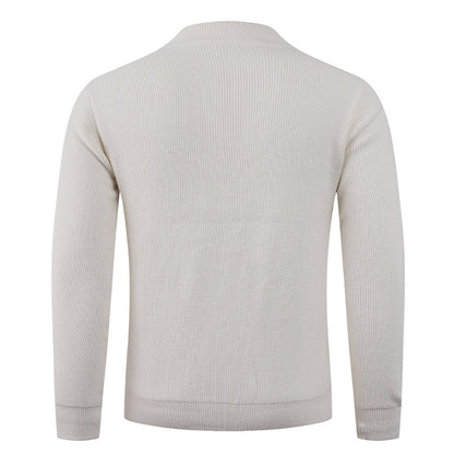 Men's Textured Crew Neck Sweater Skorter
