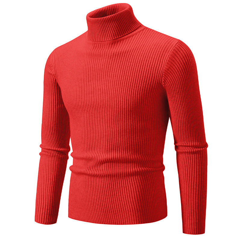 Men's turtleneck sweater made of fine rib knit Skorter 1758806066