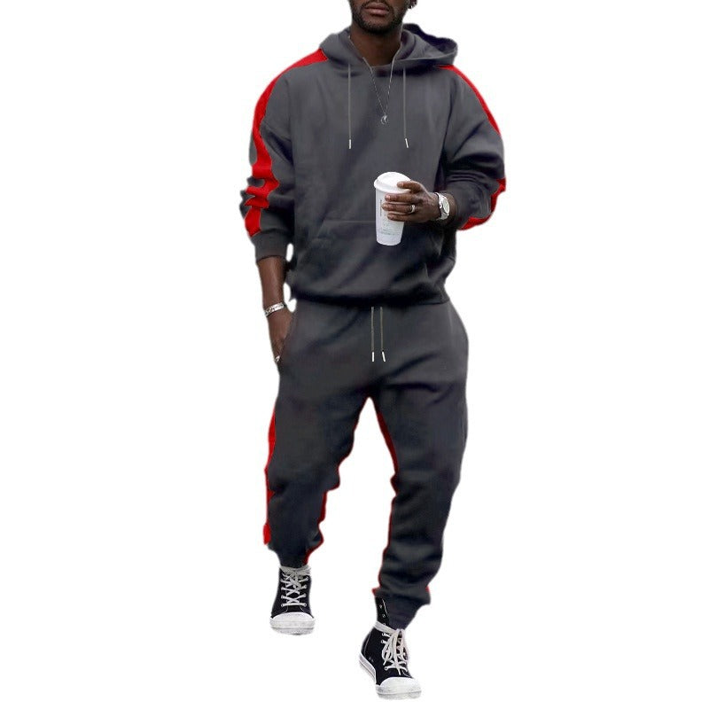 Men's tracksuit with hood and contrasting side elements Skorter