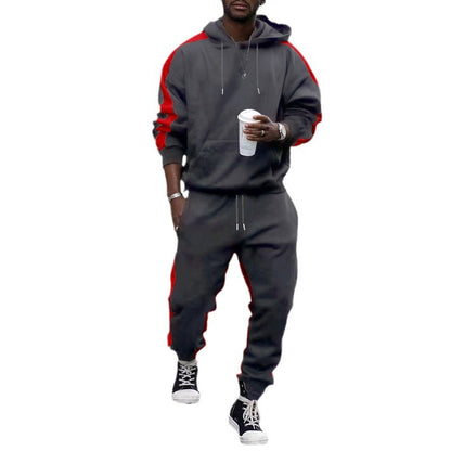 Men's tracksuit with hood and contrasting side elements Skorter