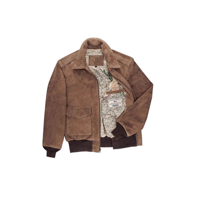 Men's suede jacket with high-quality craftsmanship and practical pockets Skorter