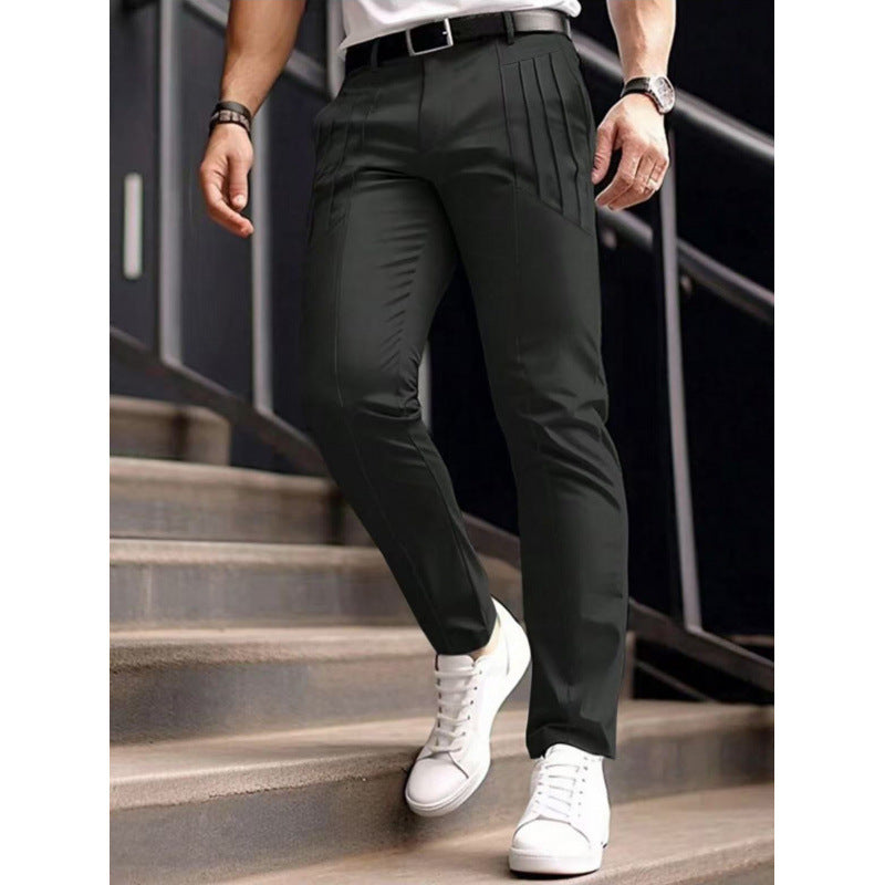 Men's stylish Slim-Fit suit trousers with pleated design Skorter