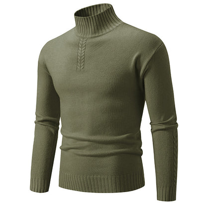Men's turtleneck sweater made of coarse knit Skorter