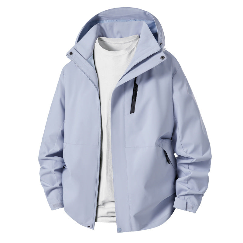 Men's technical transition jacket with adjustable hood rim Skorter