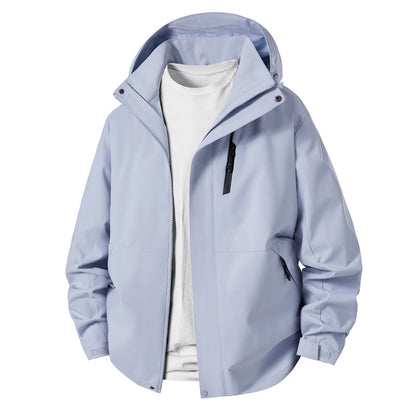 Men's technical transition jacket with adjustable hood rim Skorter