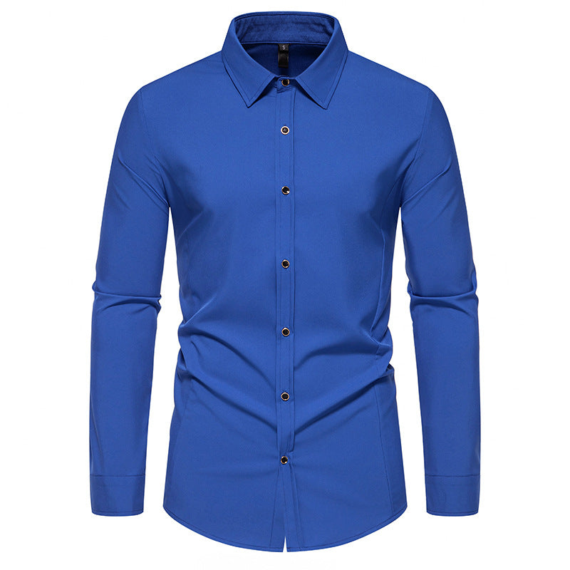 Men's fashionable long-sleeve shirt with elegant cut Skorter