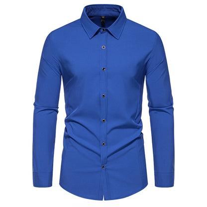 Men's fashionable long-sleeve shirt with elegant cut Skorter