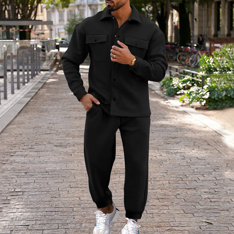 Men's stylish leisure set with practical pocket design Skorter
