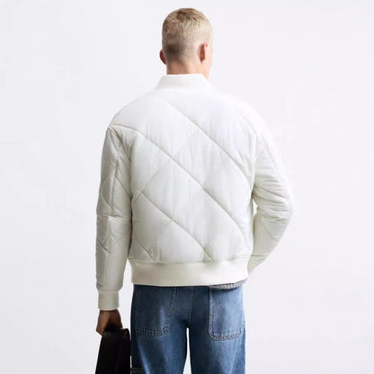Men's quilted casual jacket with sporty cut and side pockets Skorter