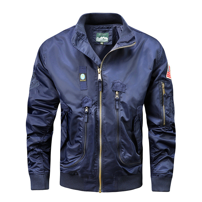 Men's Biker Jacket In A Modern Style with Functional Pockets Skorter