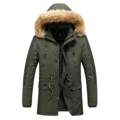 Men's winter parka with detachable faux fur collar Skorter