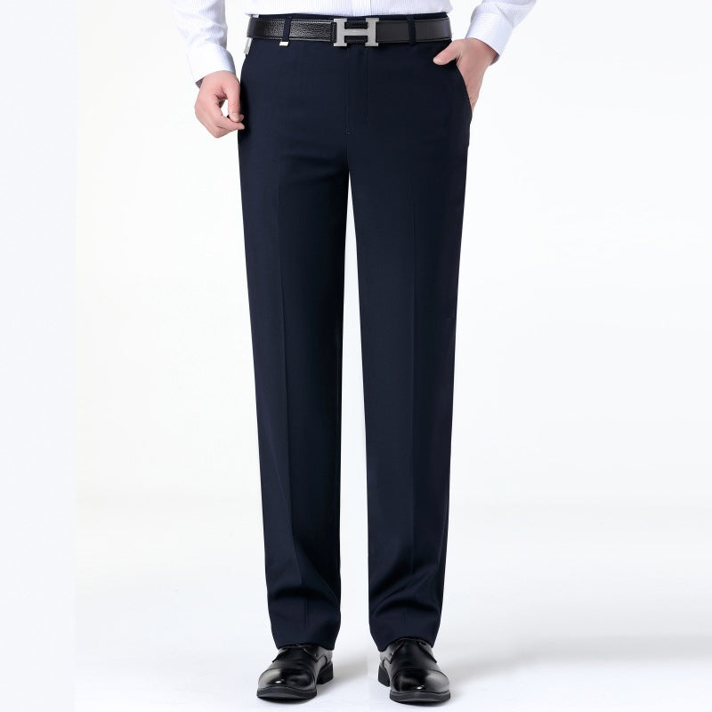 Men's elegant suit trousers with fine textured design Skorter