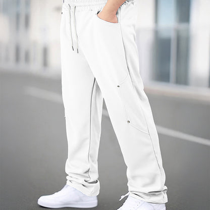 Men's sporty jogging pants with breathable mesh inserts and elastic waistband Skorter