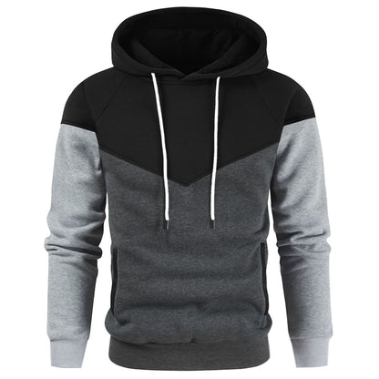 Men's stylish hoodie with innovative patchwork design Skorter