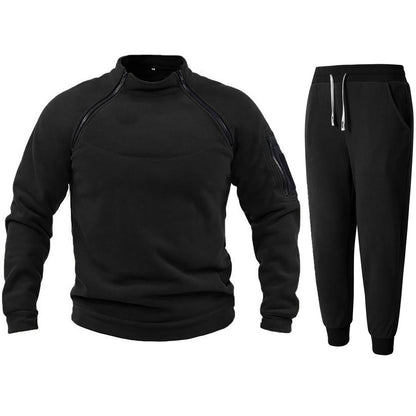 Men's functional fleece jacket with elastic sports pants Skorter