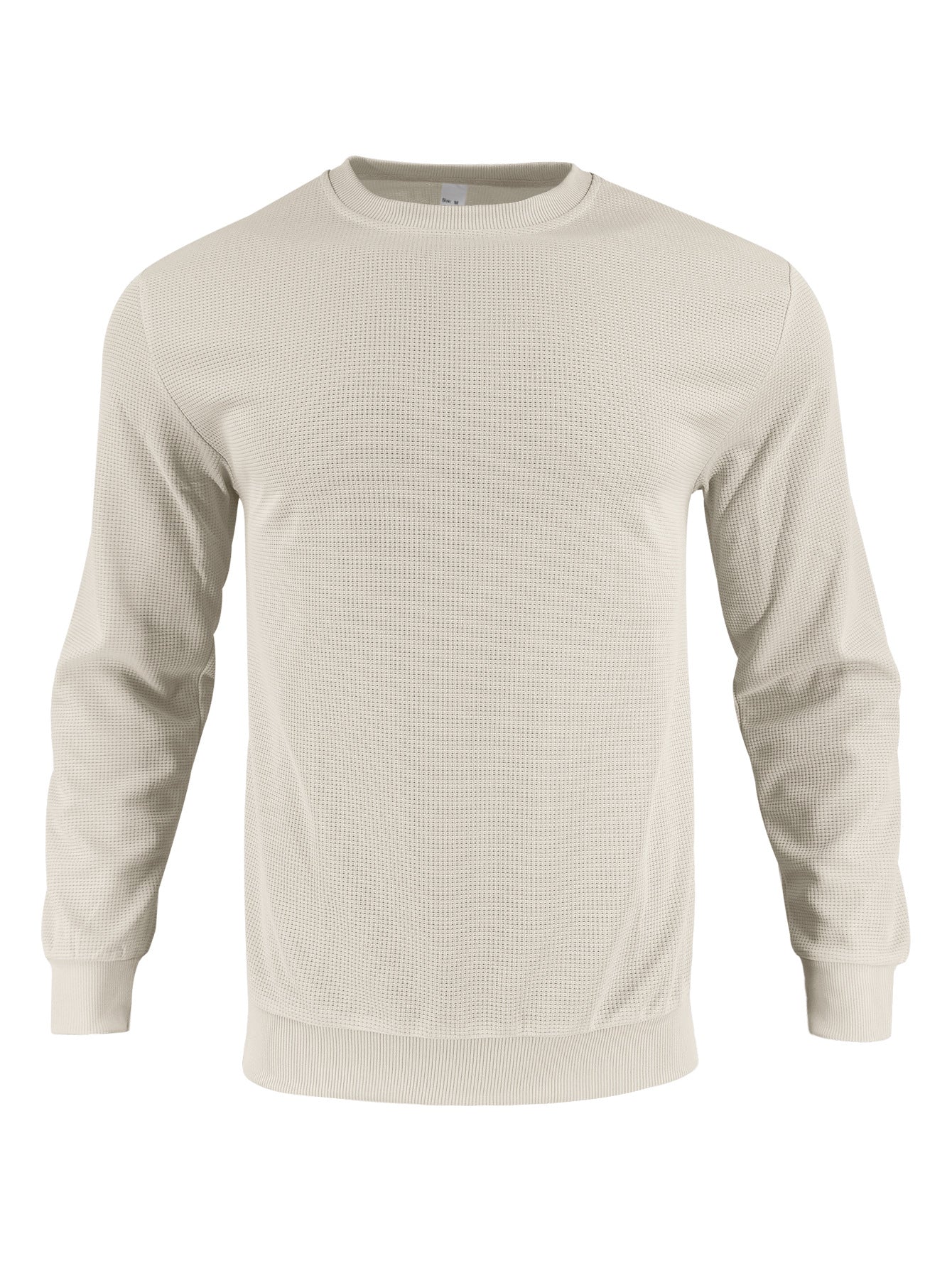Men's stylish textured sweatshirt with round neck and elastic cuffs Skorter