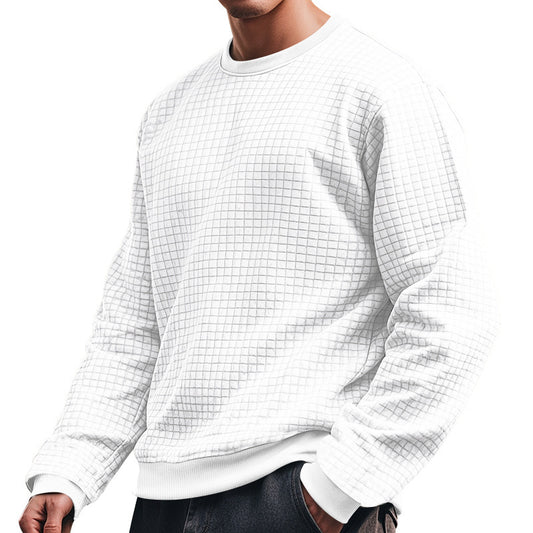 Men's long sleeve sweatshirt with textured design and elastic cuffs Skorter
