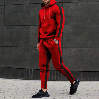 Men's tracksuit with hood and contrasting side elements Skorter
