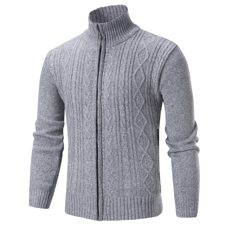 Men's stylish knit sweater with stand-up collar Skorter