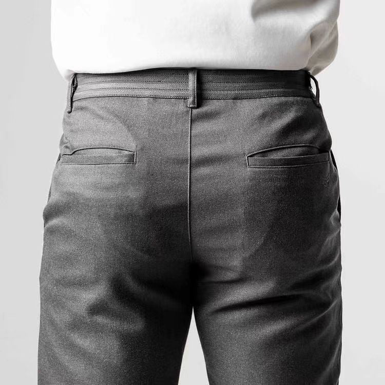 Men's stylish chino pants with elastic waistband and practical pockets Skorter